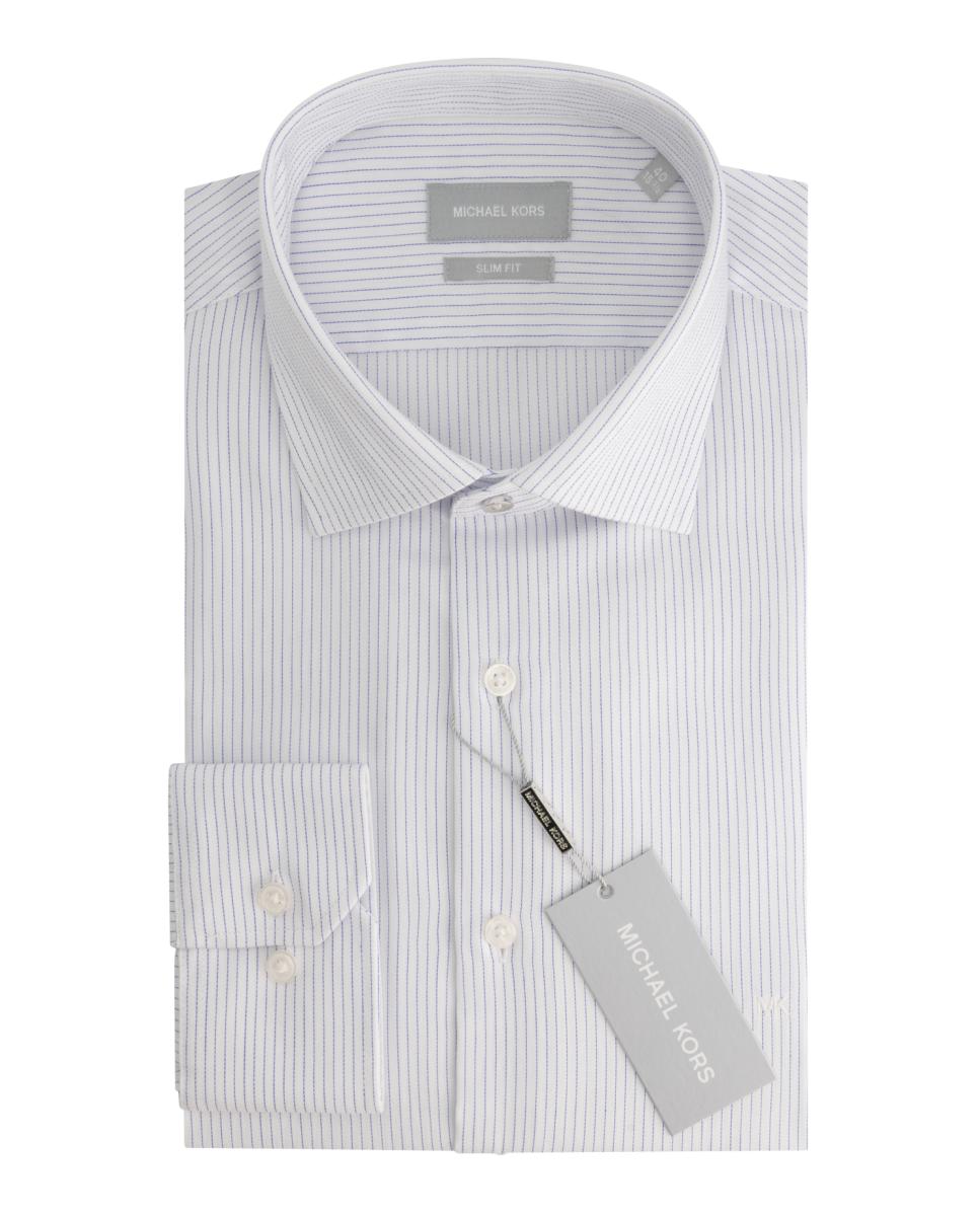 Imagen 0 de Camisa de hombre de vestir modern fit con micro rayas tejido en espiga Blanco