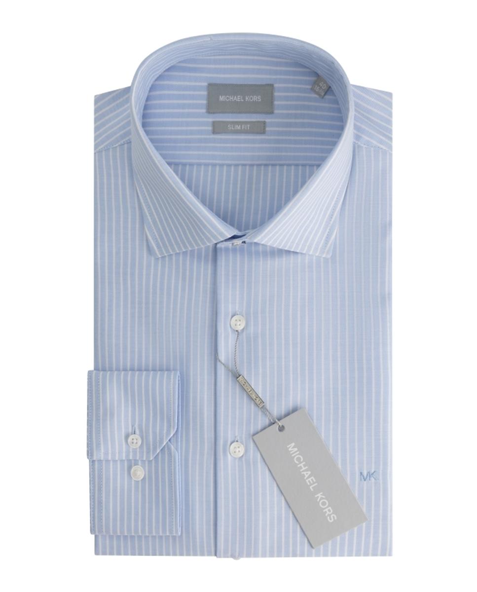 Imagen 1 de Camisa de hombre de vestir modern fit con rayas twill Azul claro