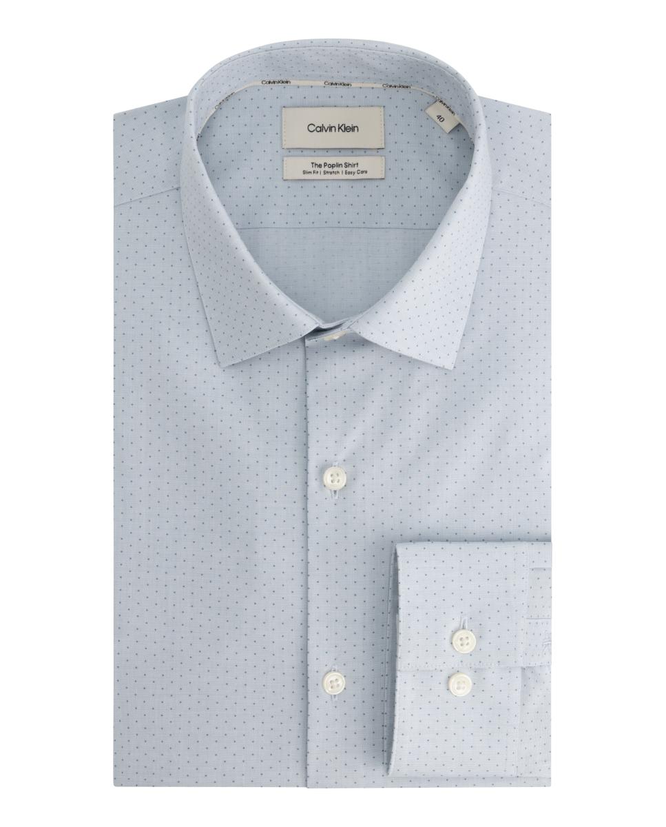 Imagem 0 de Camisa Clássica com Micro Estampado às Bolinhas