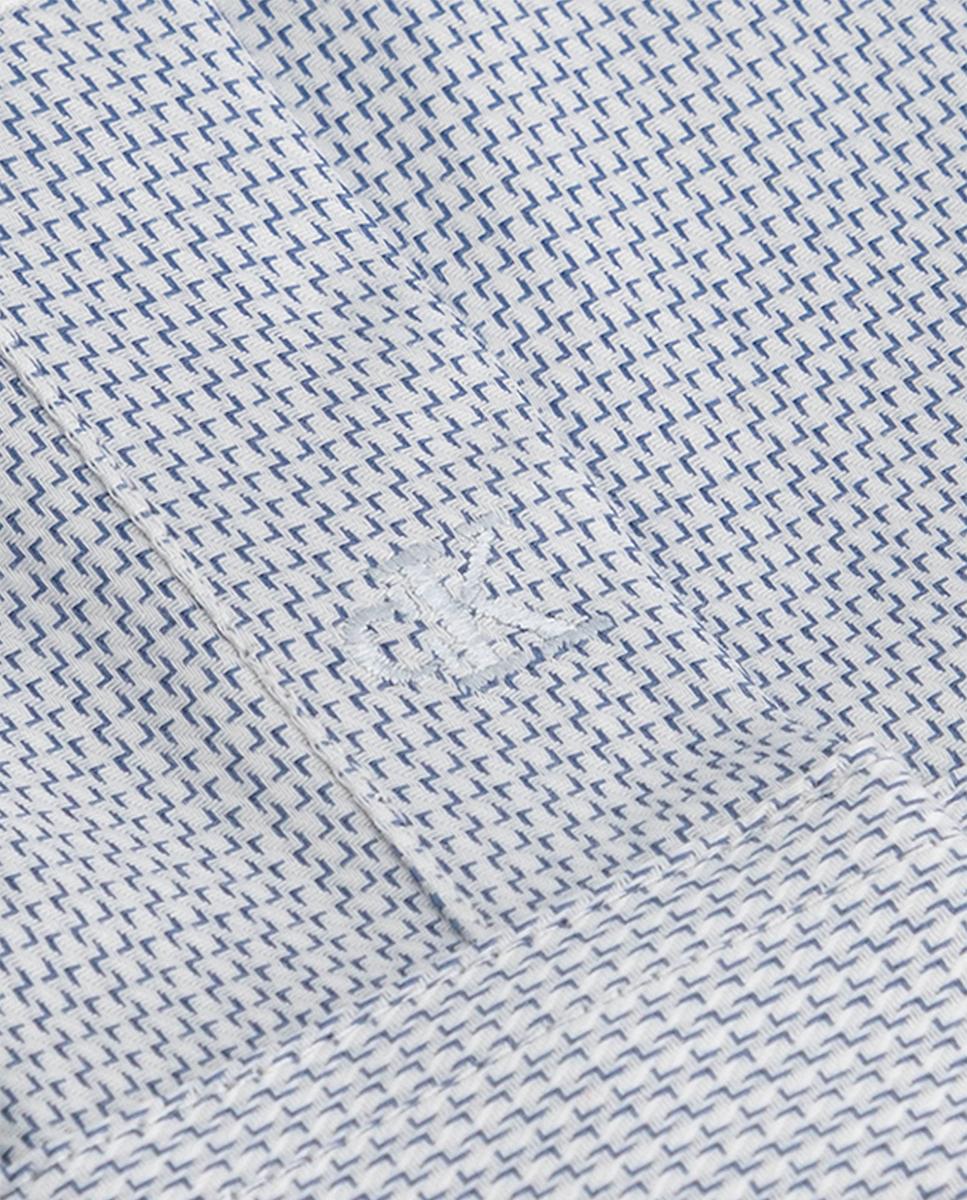 Camias de hombre de vestir con microestructura geométrica - Calvin Klein - Azul Azul-3