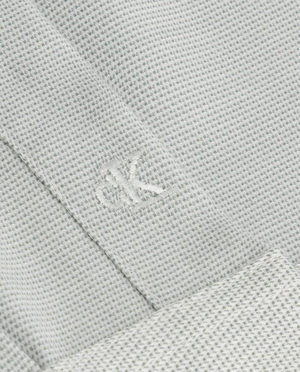 Camisa Clássica com Micro Estrutura no Mesmo Tom Verde-3