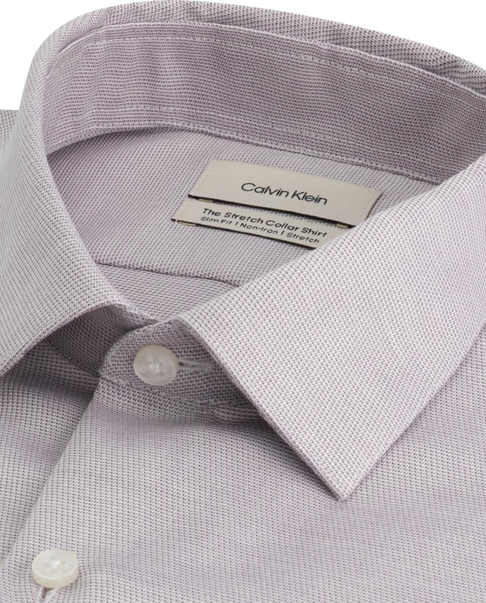 Camisa Clássica com Micro Estrutura no Mesmo Tom Roxo-2