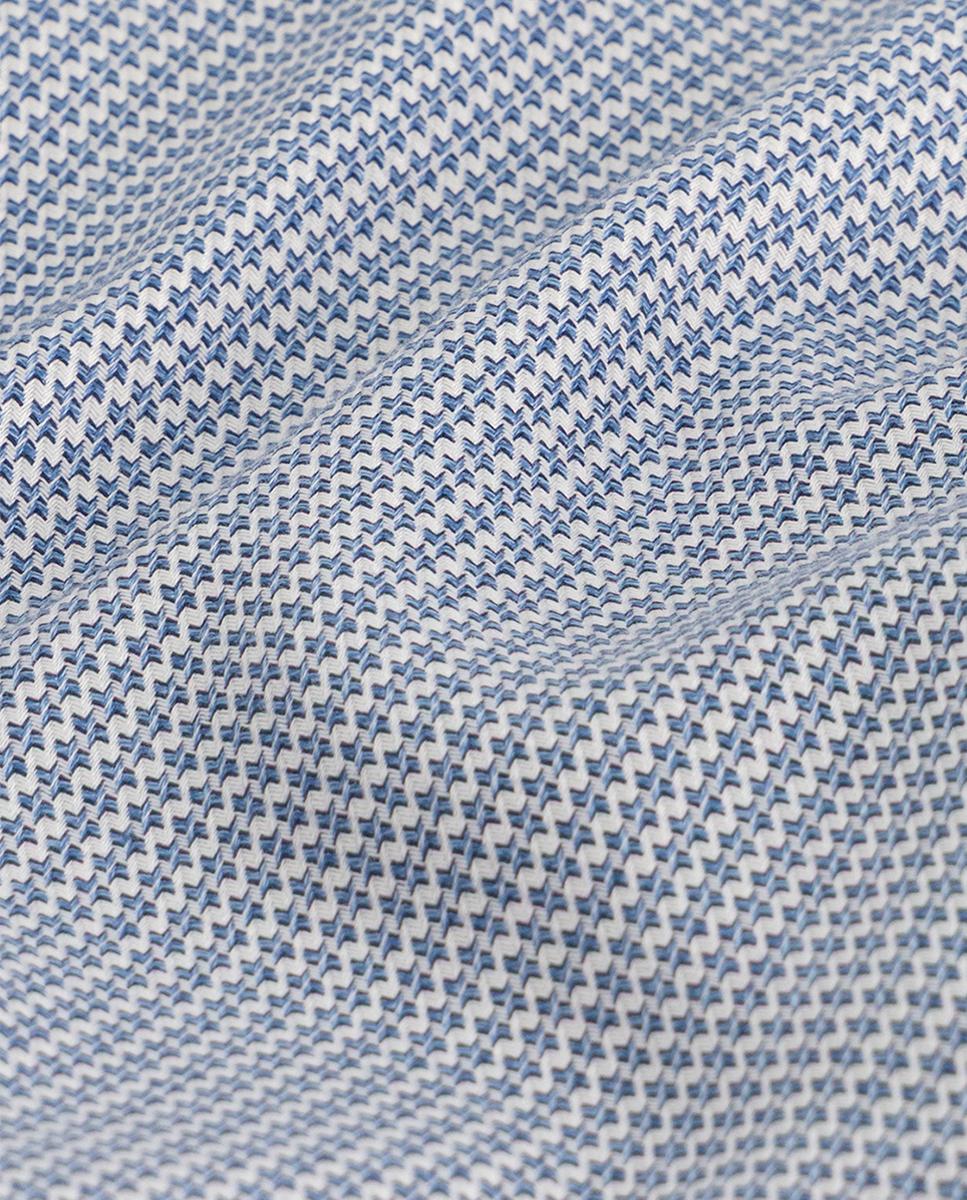 Camisa de hombre de vestir con microestampado geometrico - Calvin Klein - Azul Azul-3