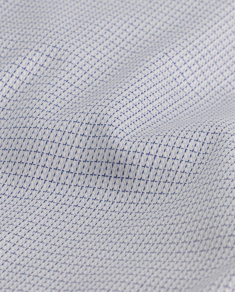 Camisa de hombre de vestir con microestampado geometrico - Calvin Klein - Azul Azul-3