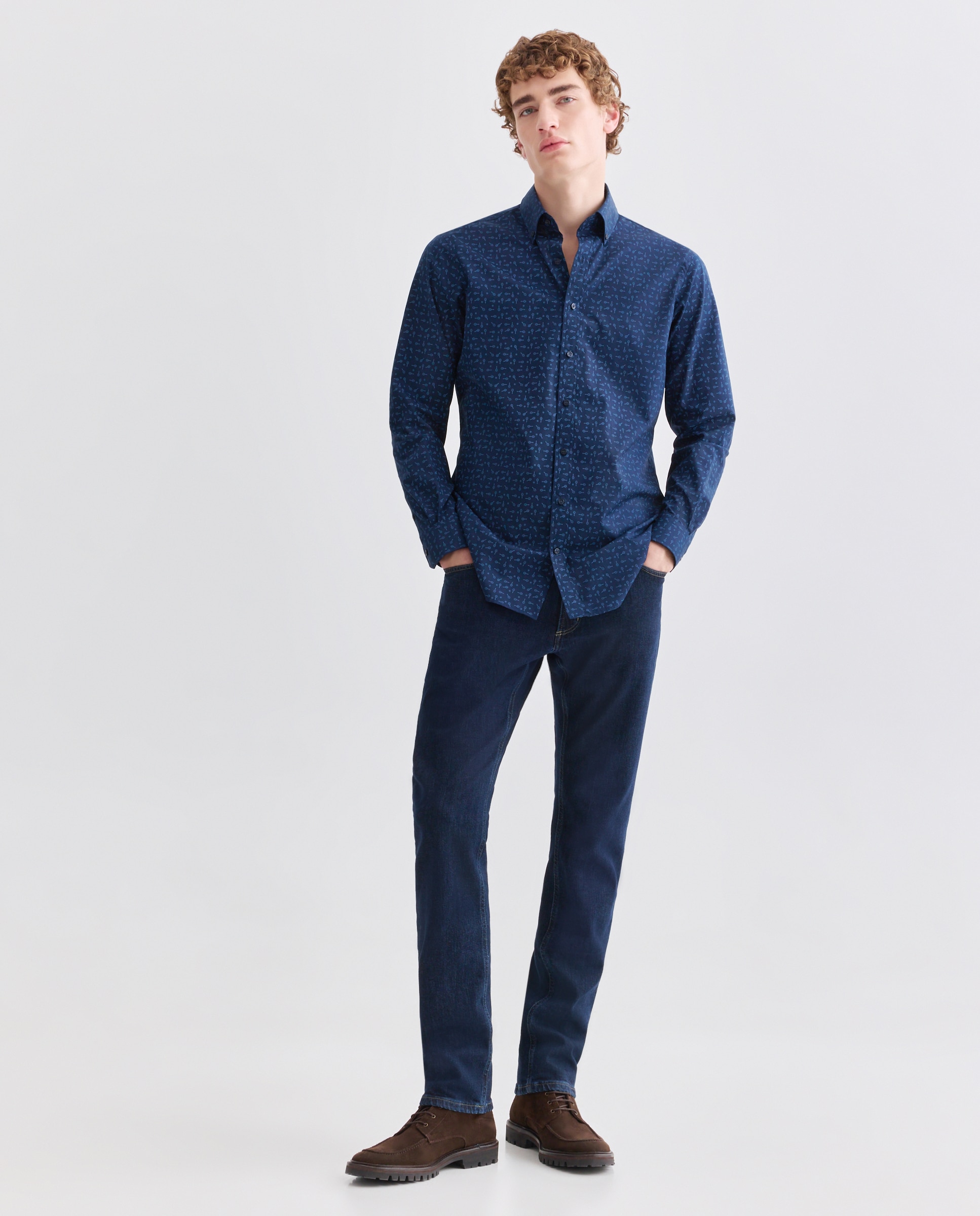 Camisa Non Iron Azul-marinho-3