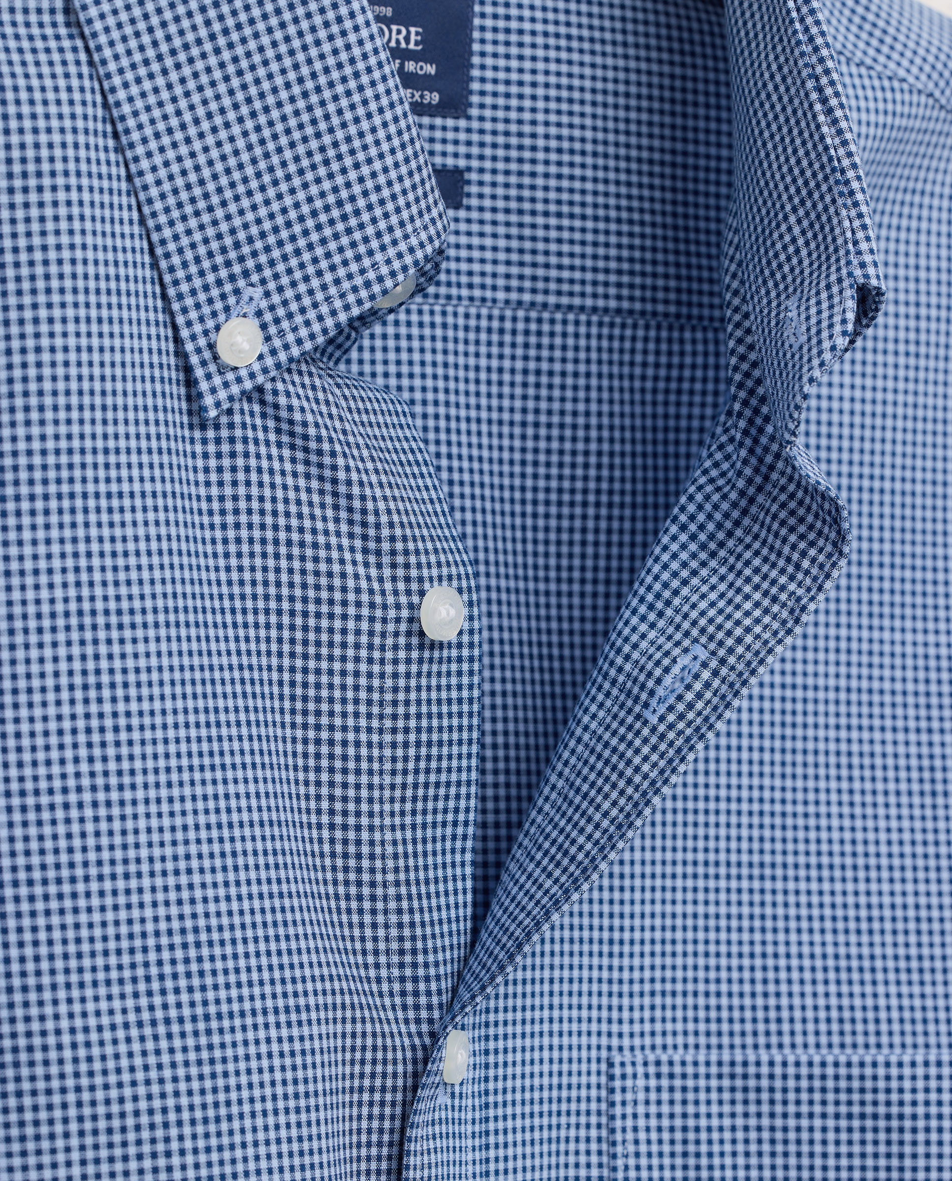Camisa Non Iron Azul-5
