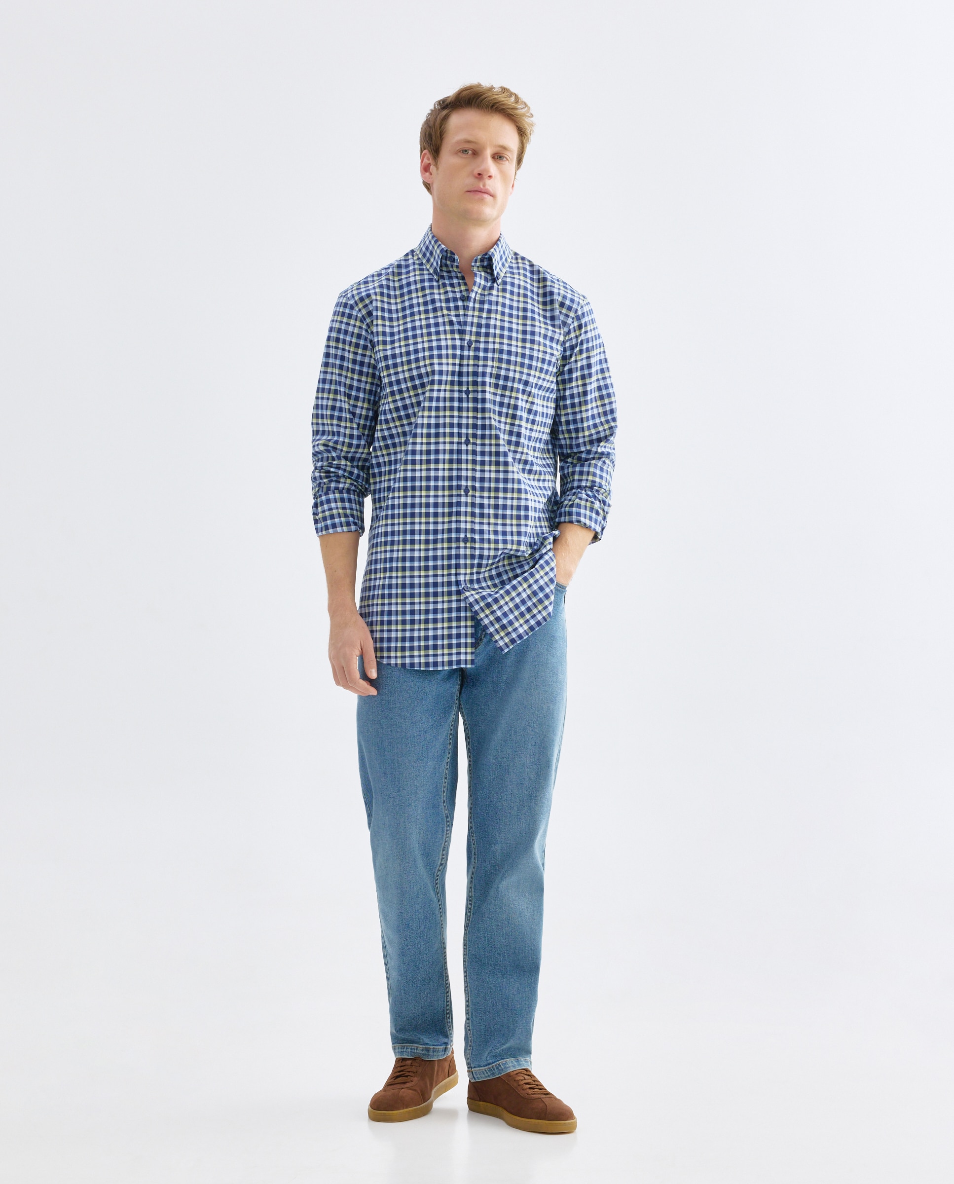 Camisa Non Iron Azul-marinho-1