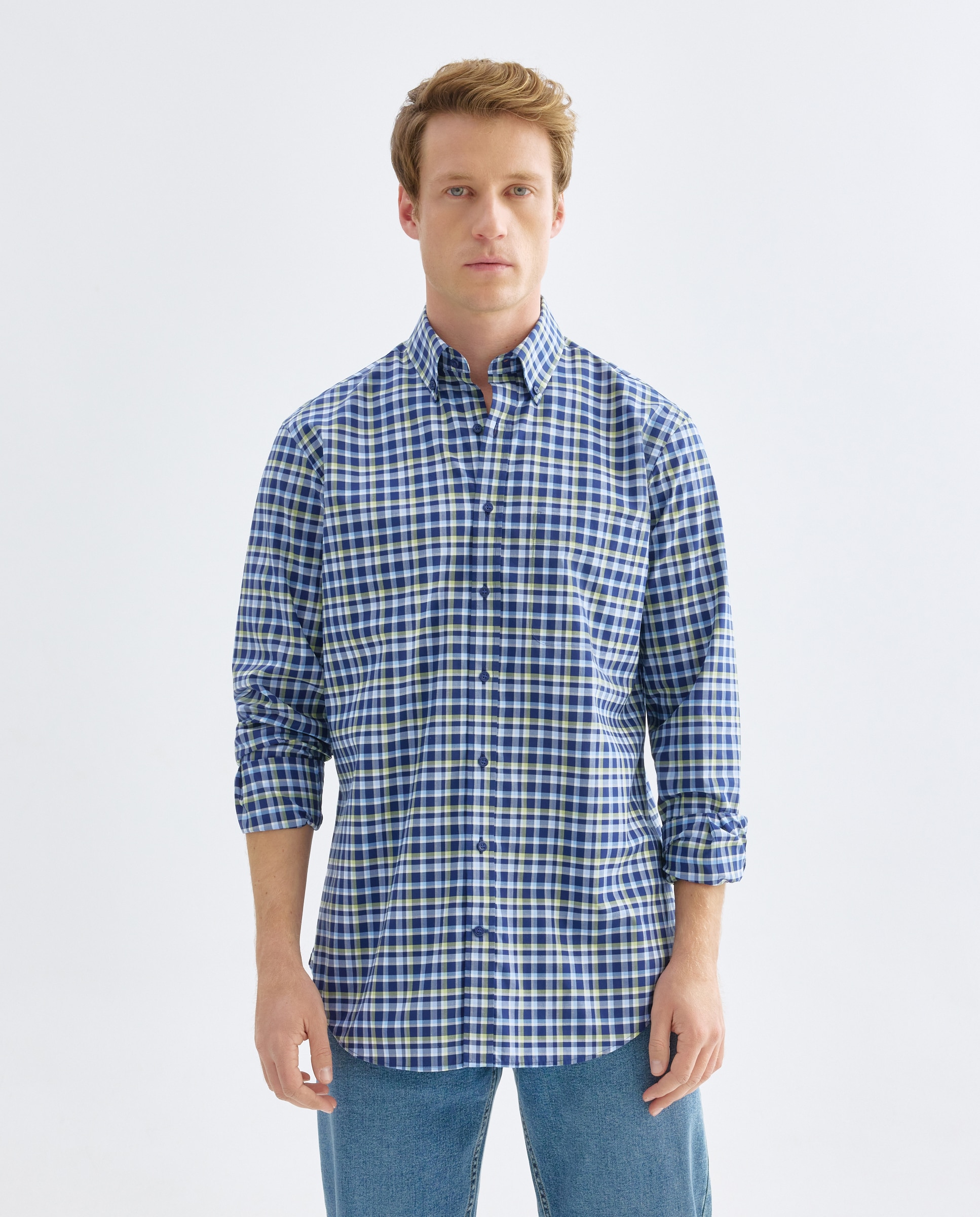 Camisa Non Iron Azul-marinho-2