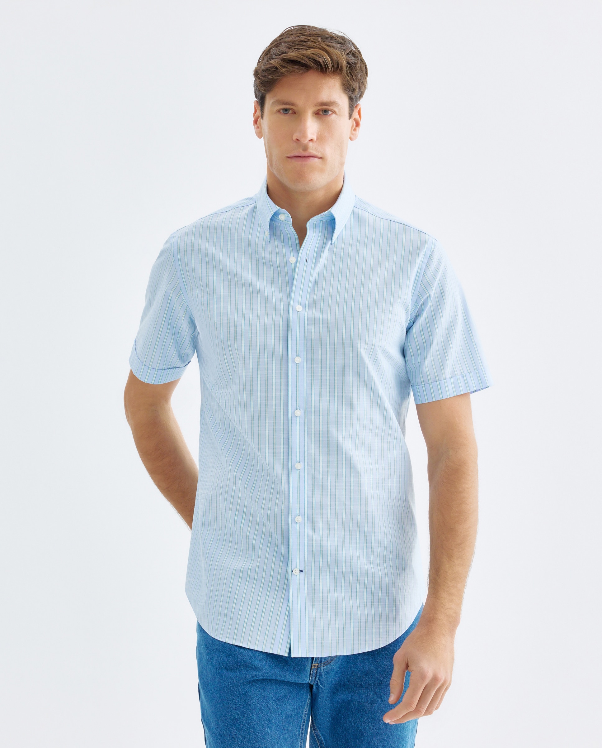 Imagen 0 de Camisa de hombre non iron Azul claro