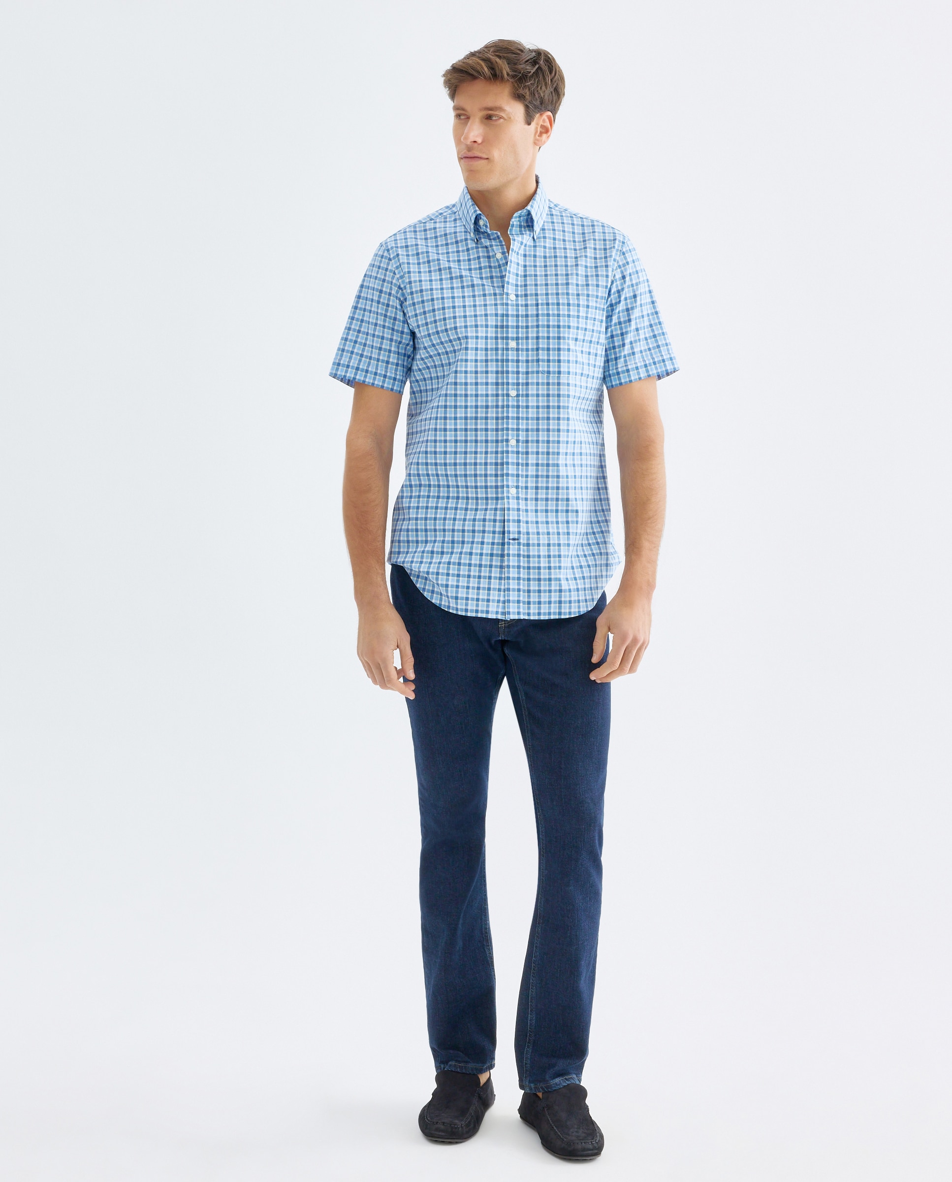 Camisa Non Iron Azul-2