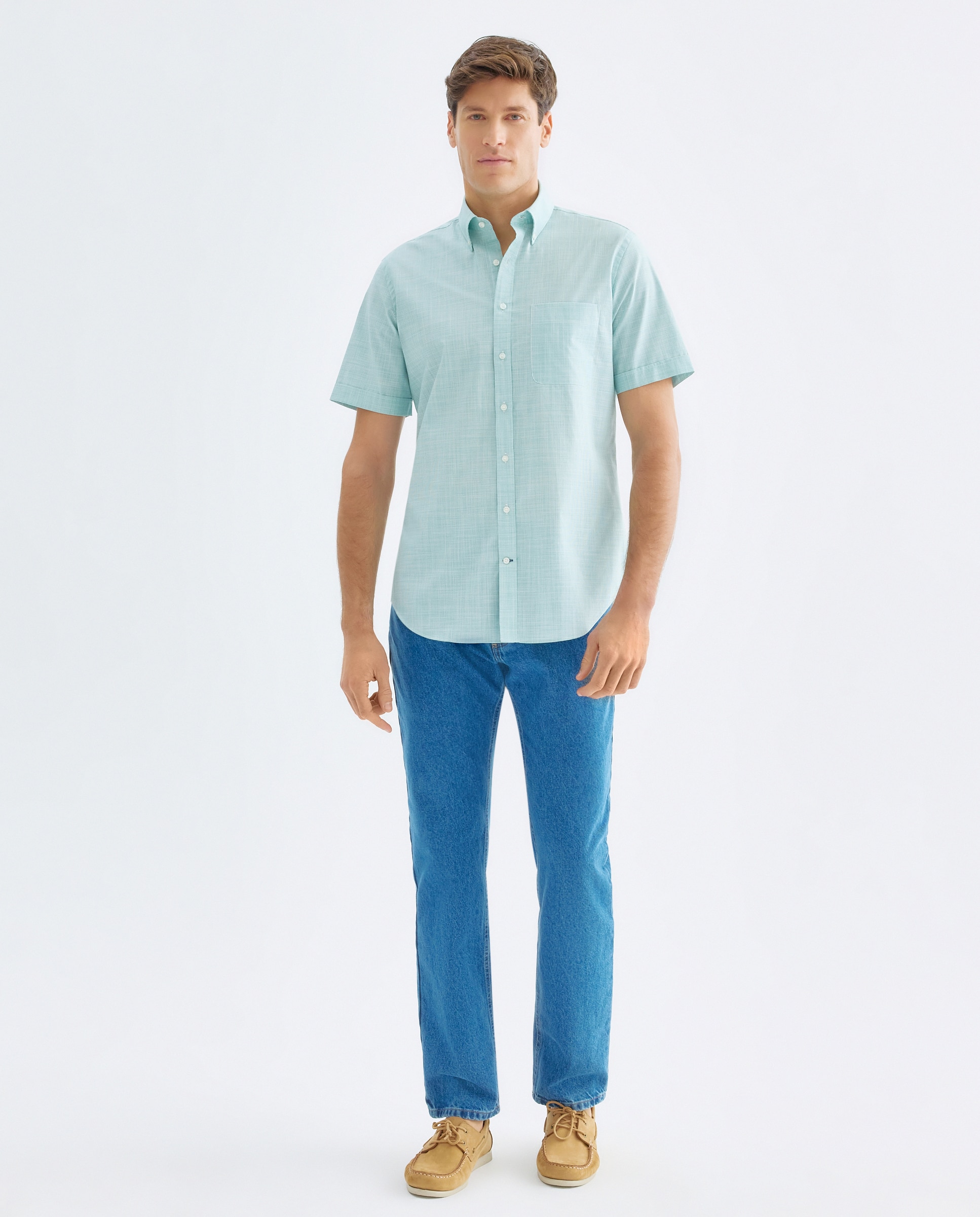 Camisa Non Iron Verde-2