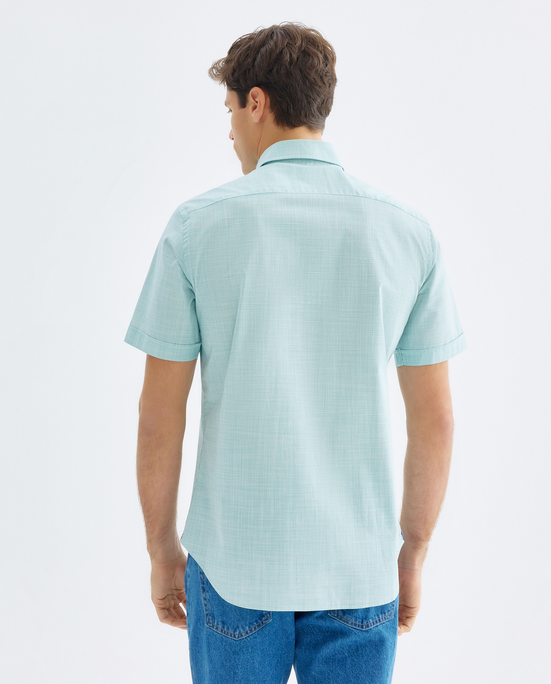 Camisa Non Iron Verde-3