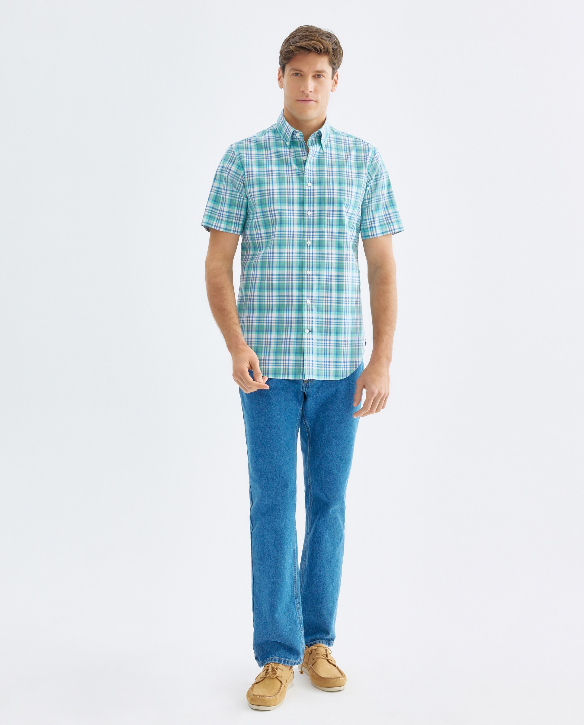 Camisa Non Iron Verde-2