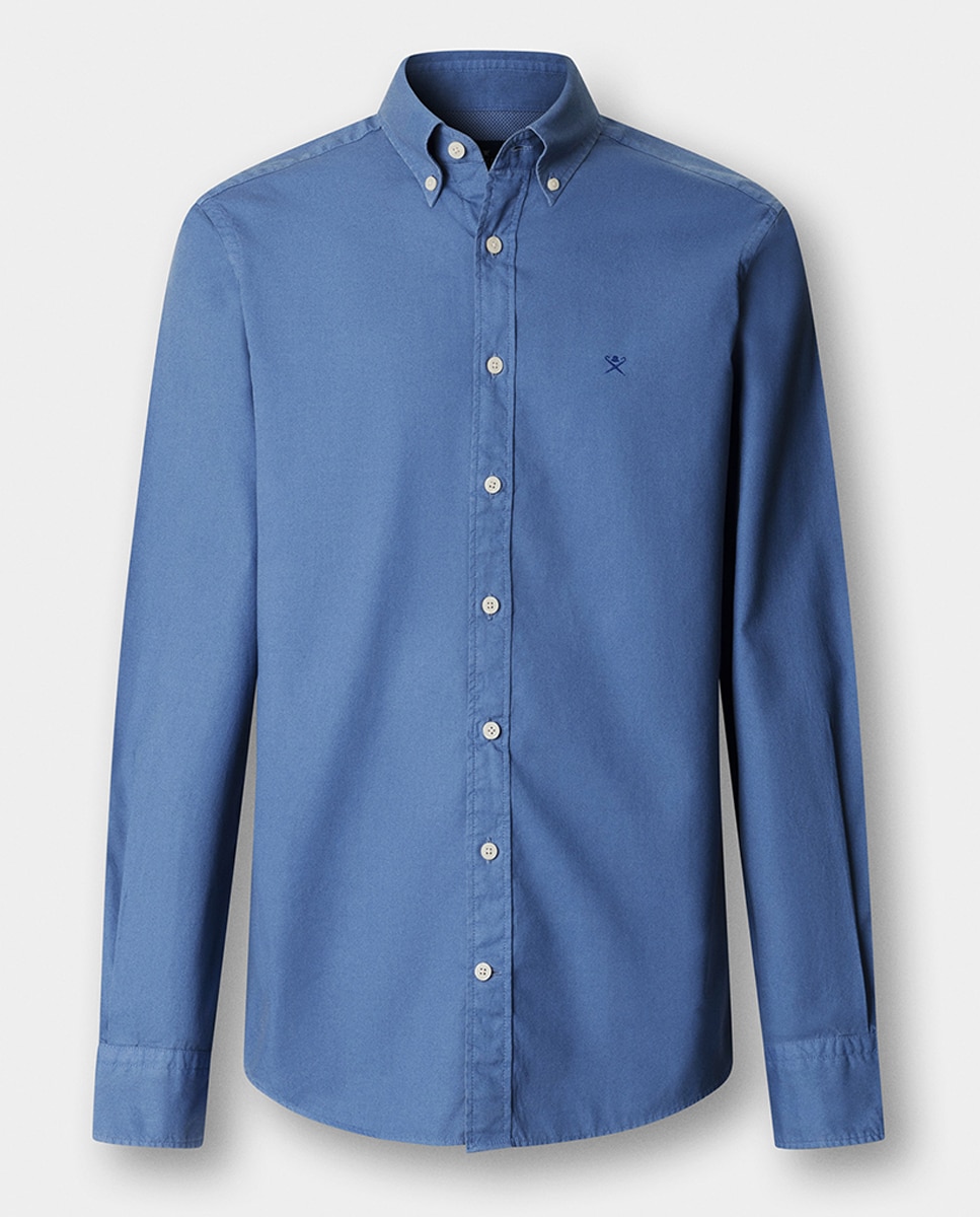 Imagem 0 de Camisa Oxford Classic Fit Tingida com Logótipo