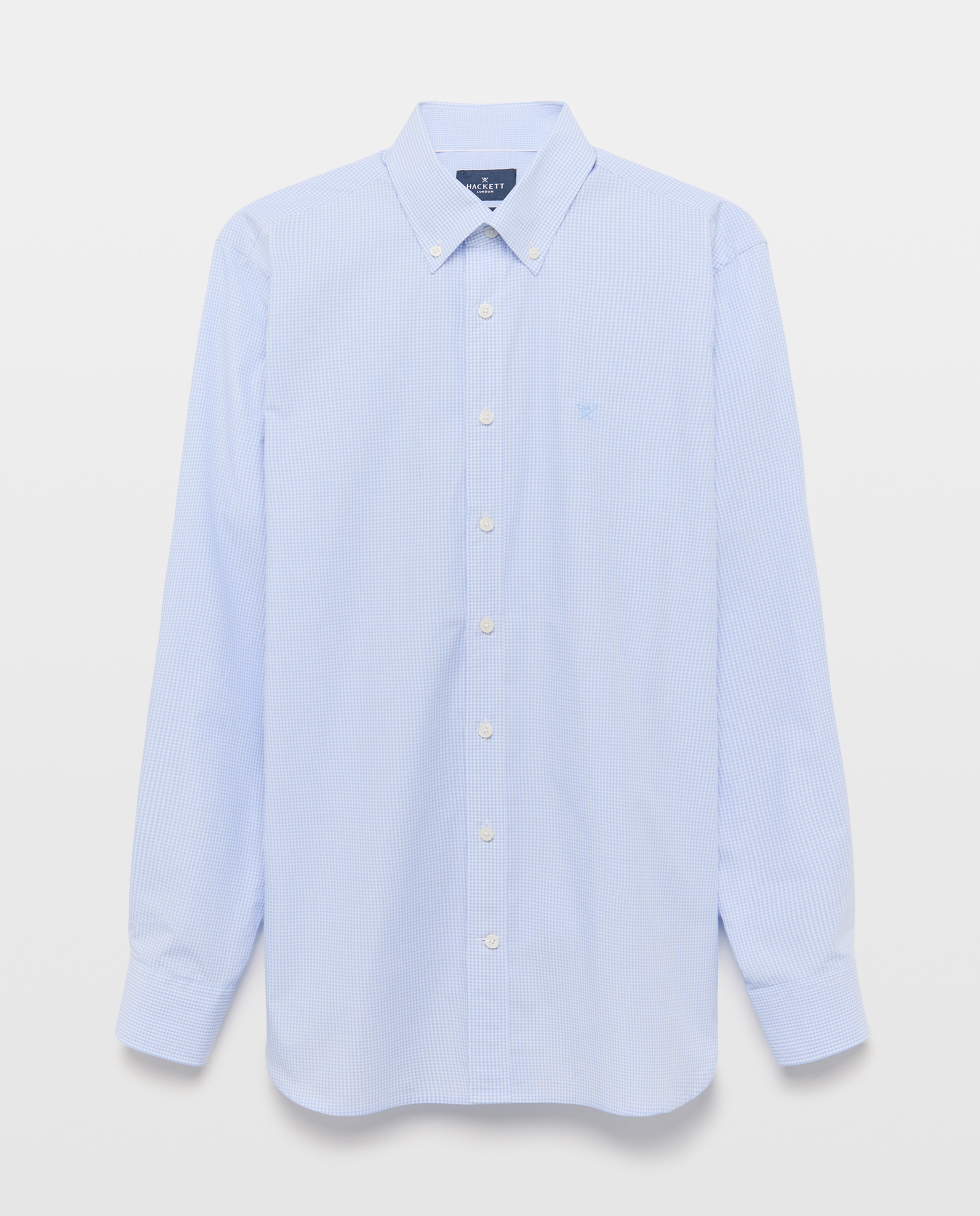 Camisa Classic Fit aos Quadrados Vichy Azul-4