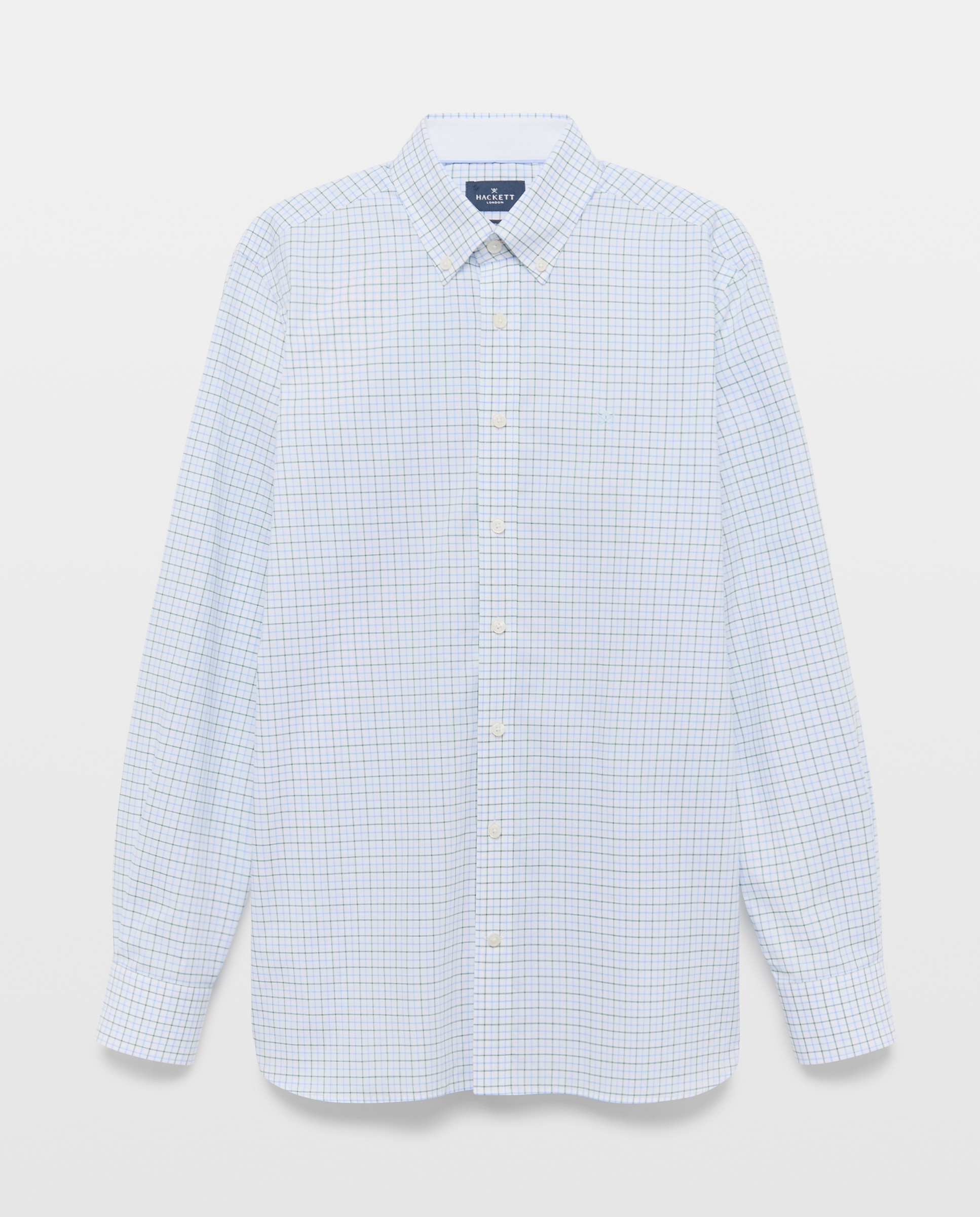 Camisa Classic Fit aos Quadrados Tattersall Verde-4