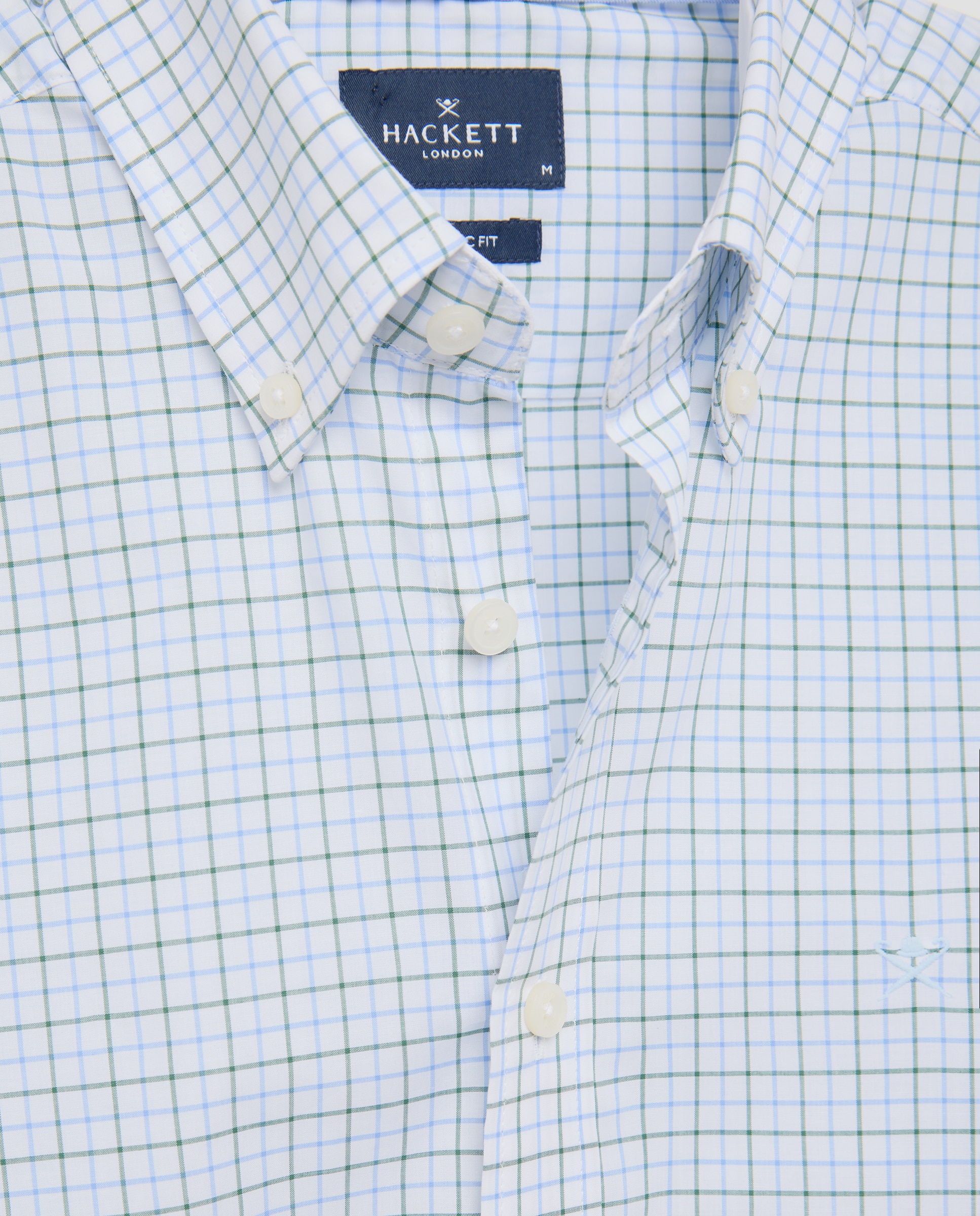 Camisa Classic Fit aos Quadrados Tattersall Verde-5