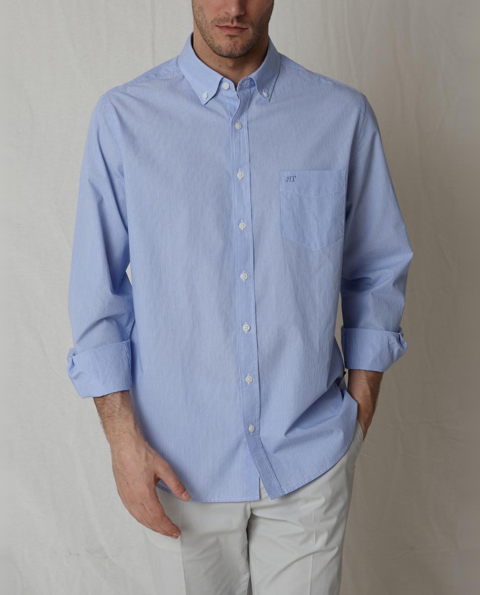 Camisa Casual Azul-5