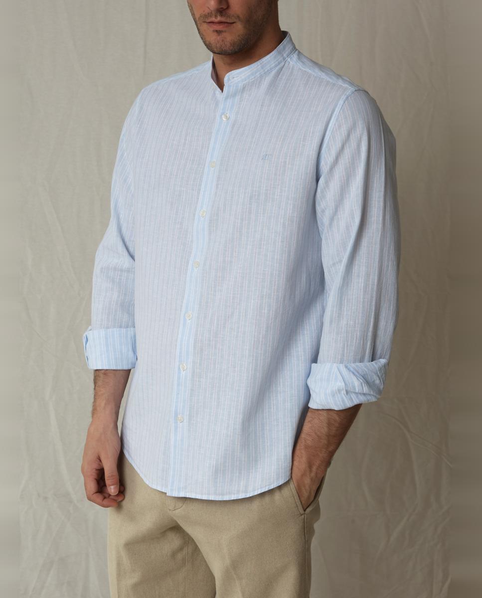 Camisa Casual Azul-3