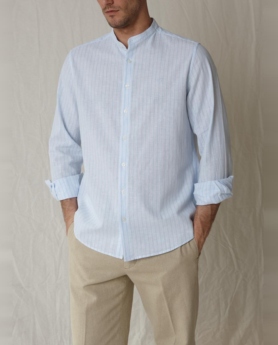 Camisa Casual Azul-4