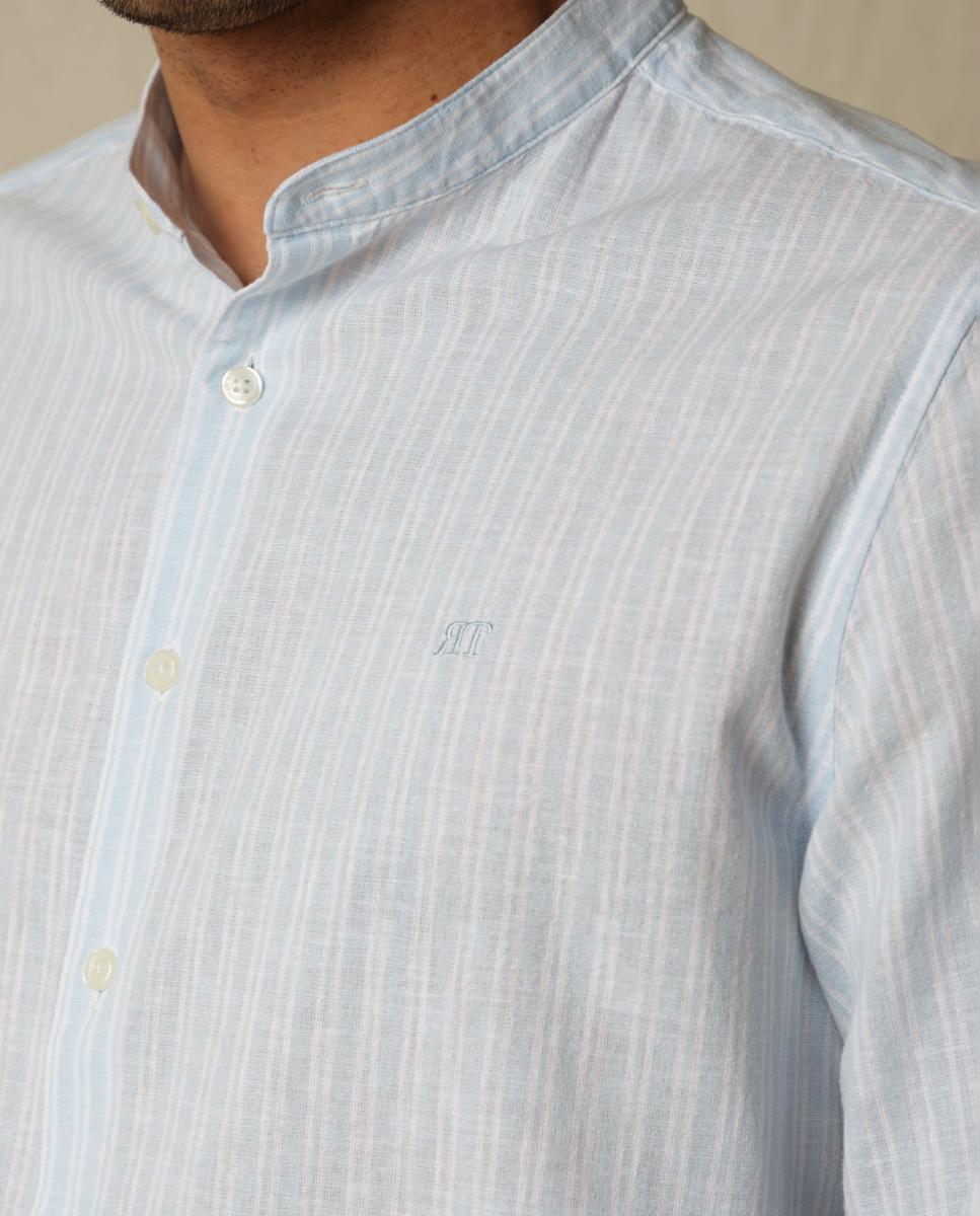 Camisa Casual Azul-8