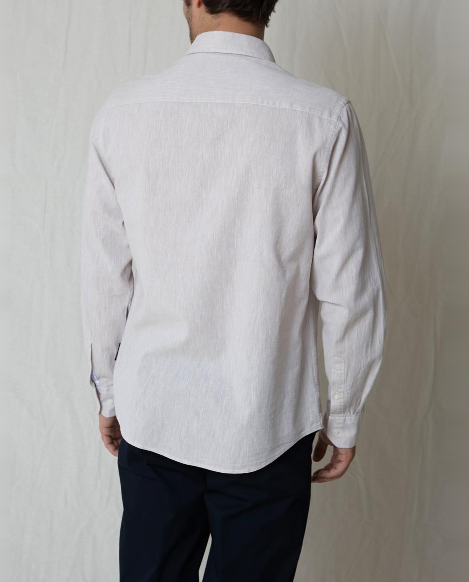 Camisa Casual Castanho-claro-8