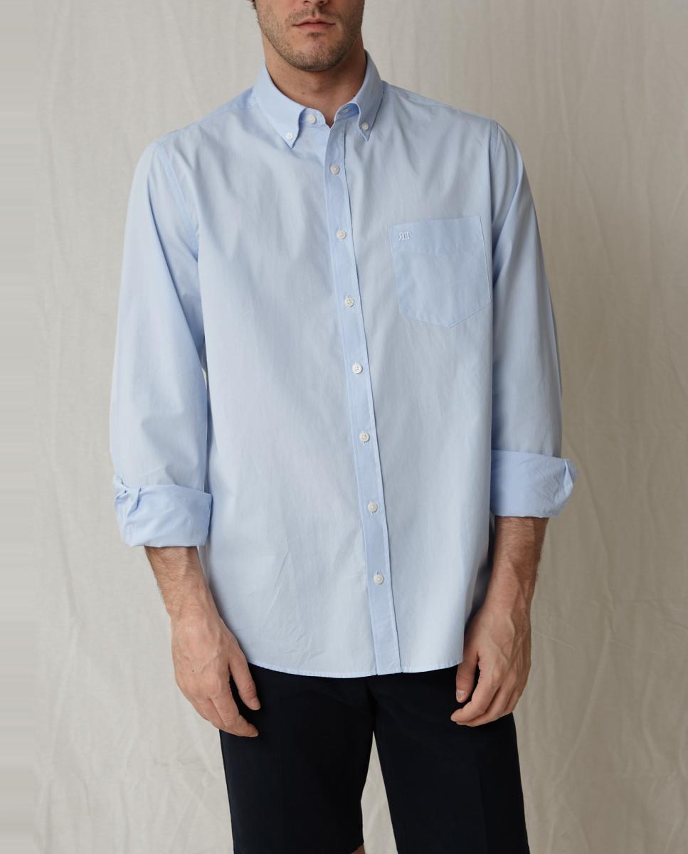 Camisa Casual Azul-claro-2