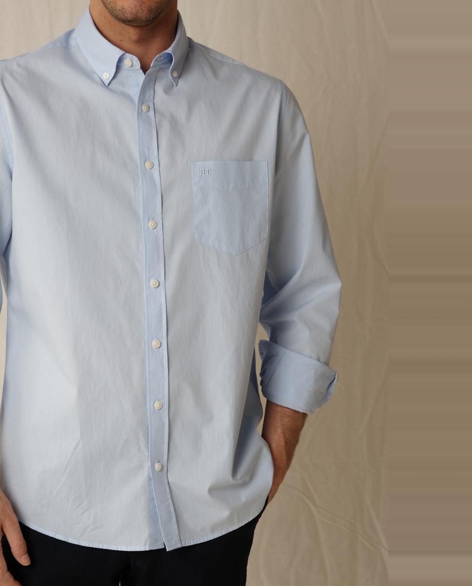 Camisa Casual Azul-claro-7