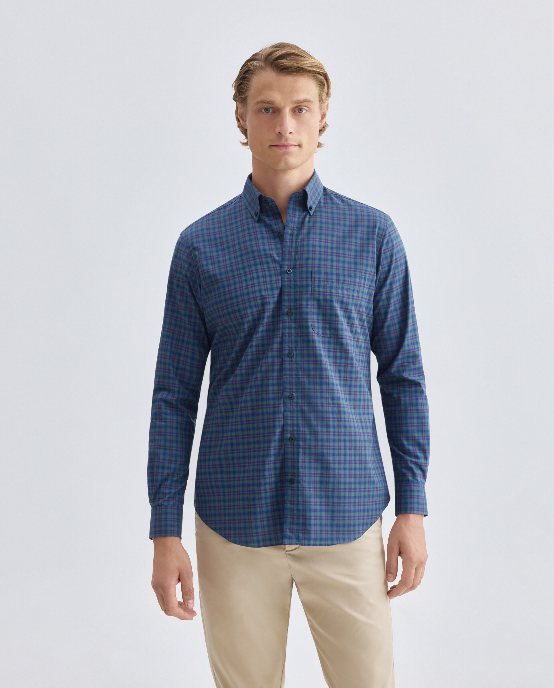 Imagen 0 de Camisa de hombre non iron Azul marino