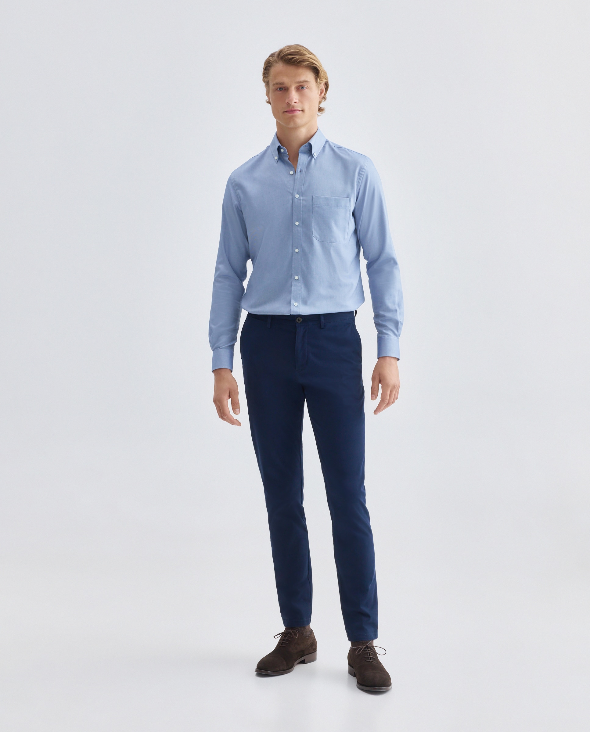 Camisa de hombre non iron - Rushmore - Azul Azul-2