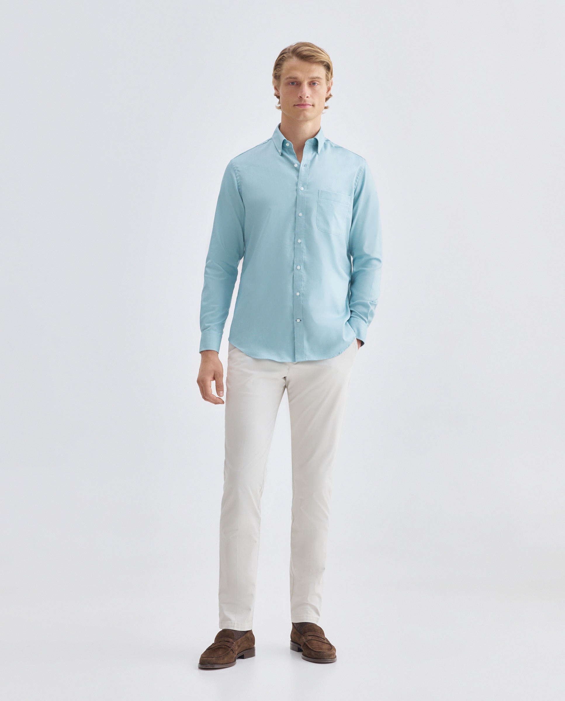 Camisa de hombre non iron - Rushmore - Verde Verde-2