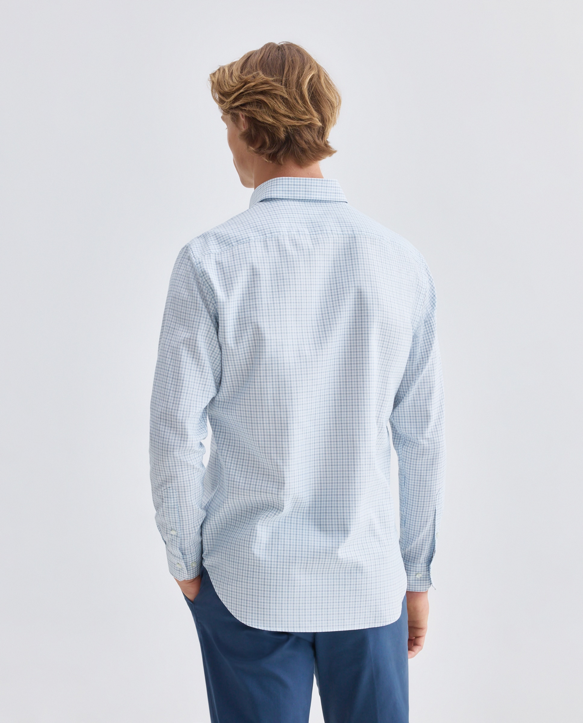 Camisa Non Iron Azul-3