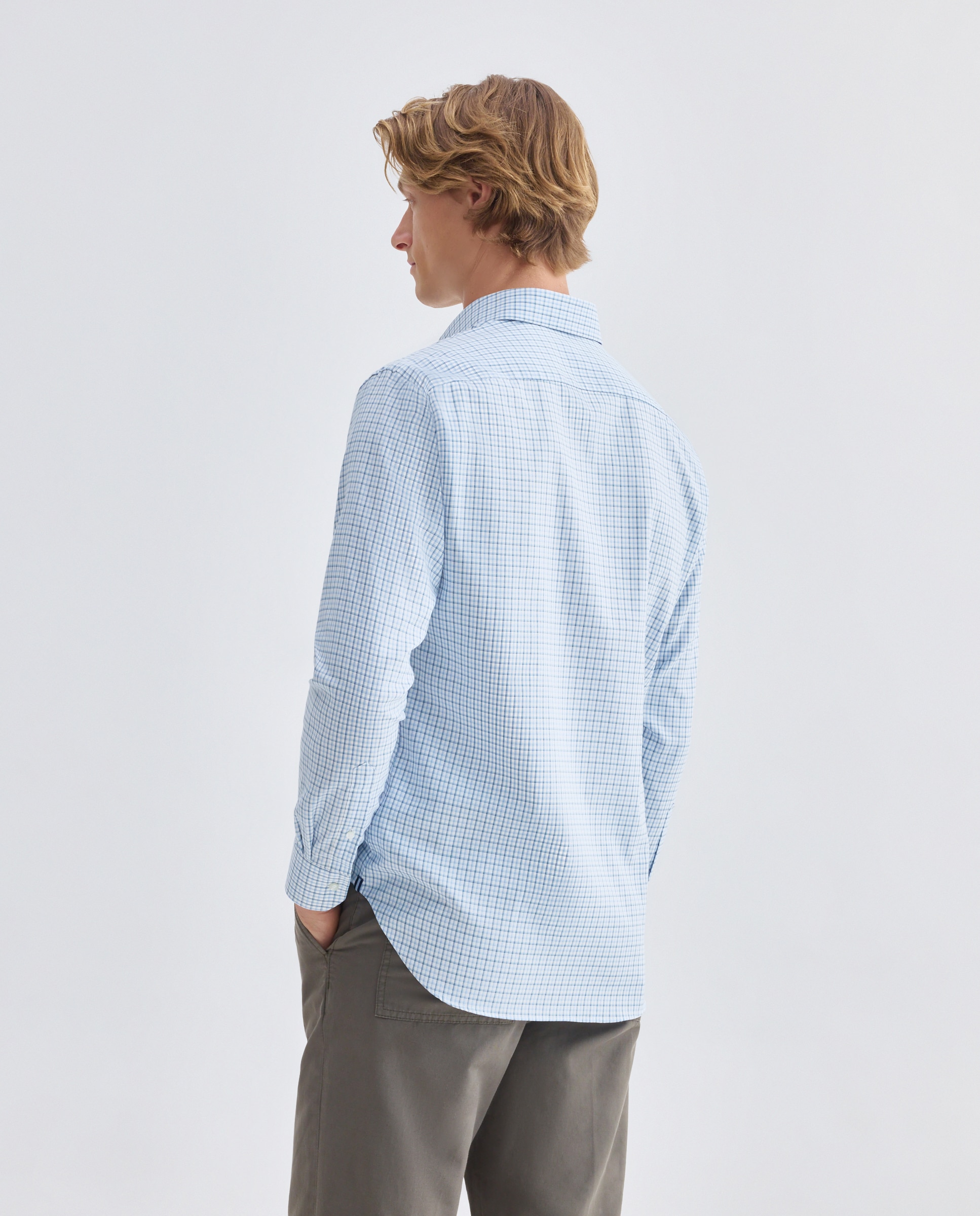 Camisa Non Iron Azul-3