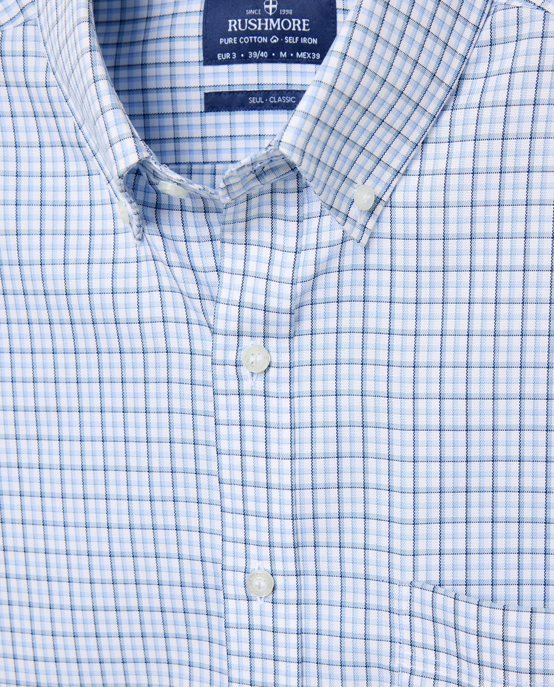 Camisa Non Iron Azul-5