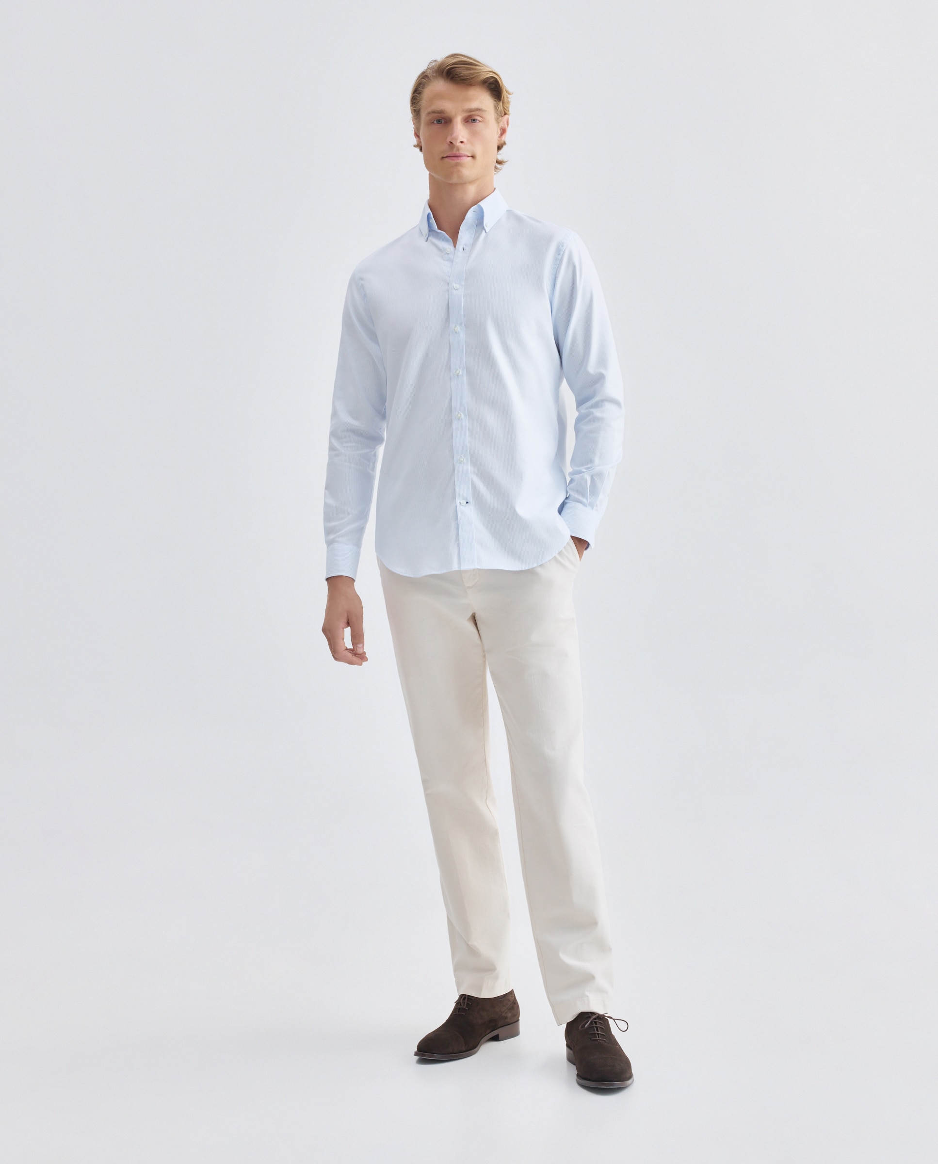 Camisa Non Iron Azul-2