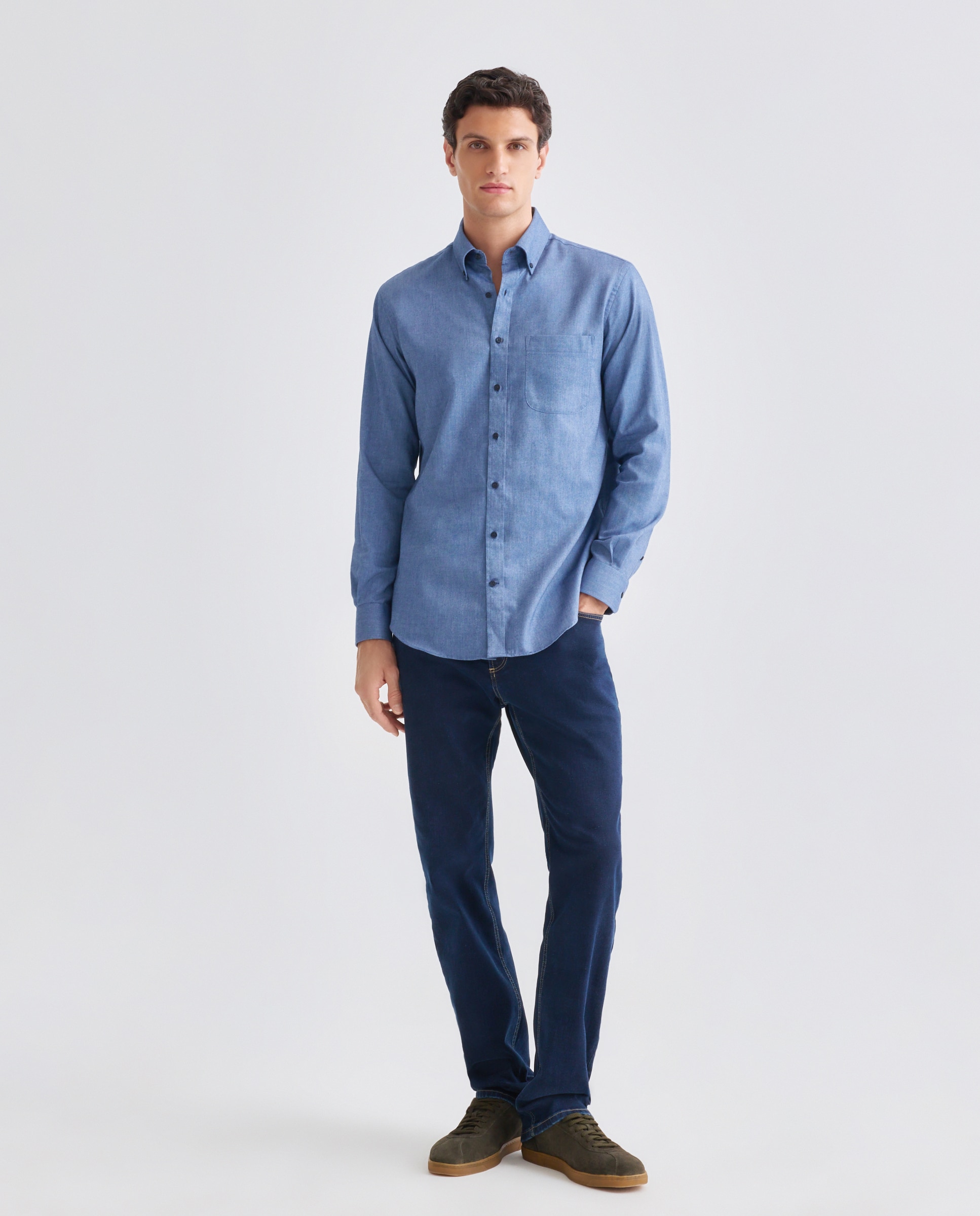 Camisa Non Iron Azul-2