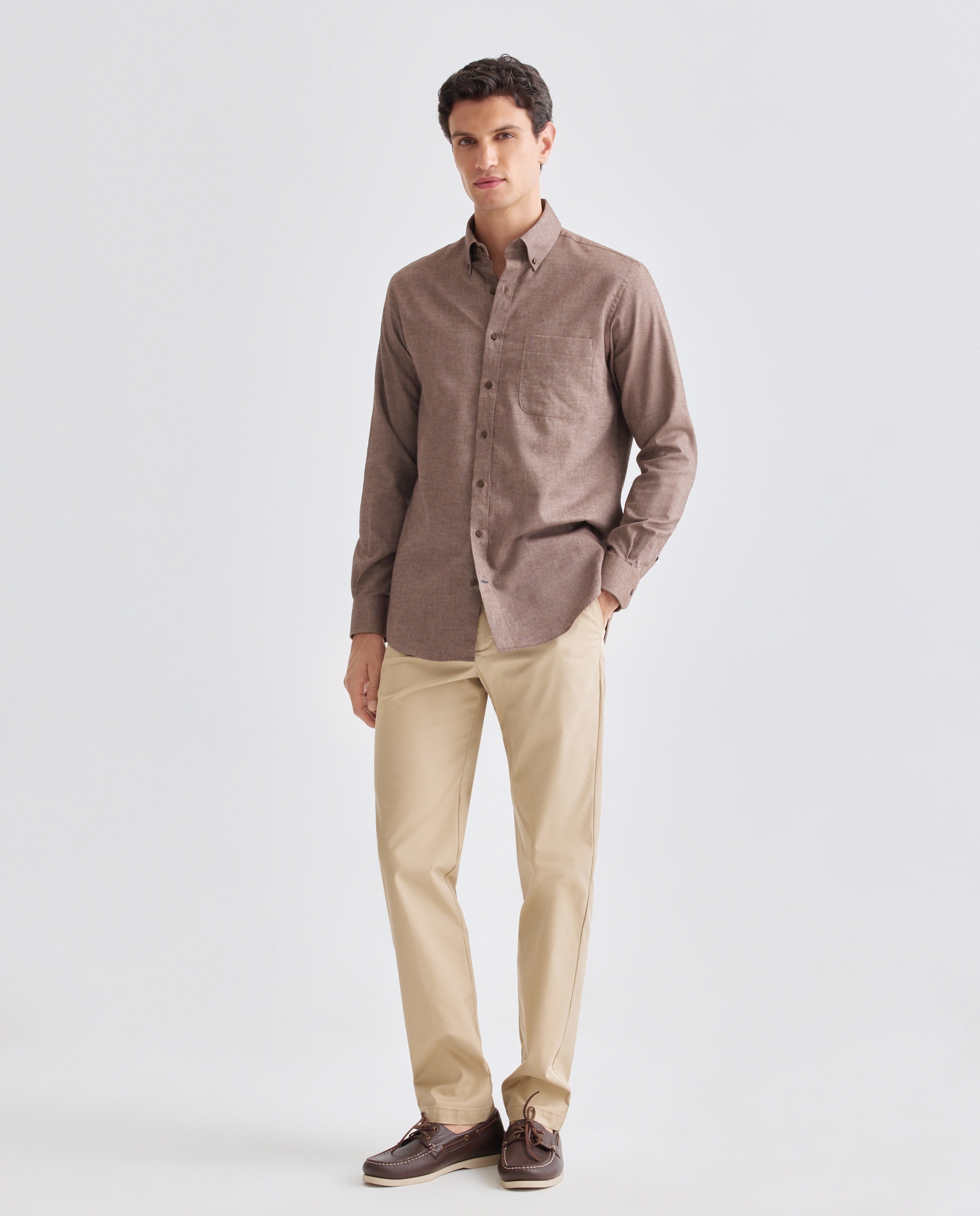 Camisa Non Iron Castanho-2