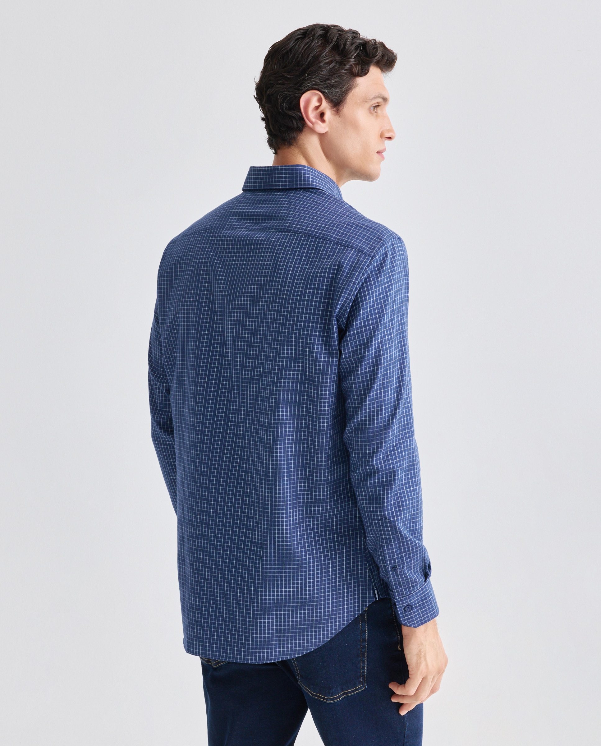 Camisa Non Iron Azul-marinho-3