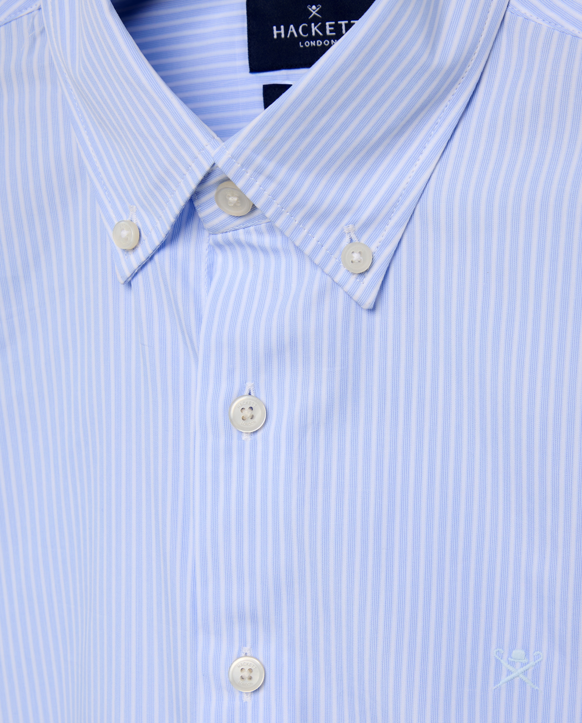 Imagen 2 de Camisa de hombre fit clásico de rayas - Hackett London - Azul claro Azul claro