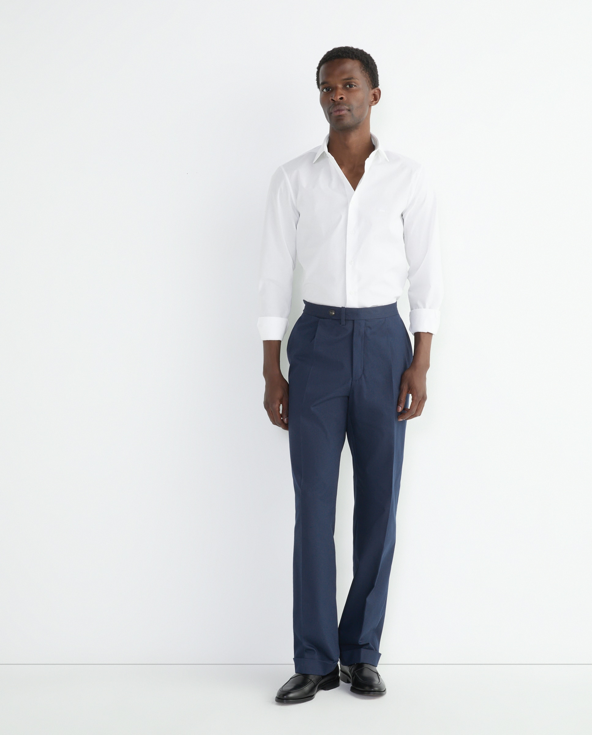 Camisa Formal Modern Fit - Branco Azul-claro-2