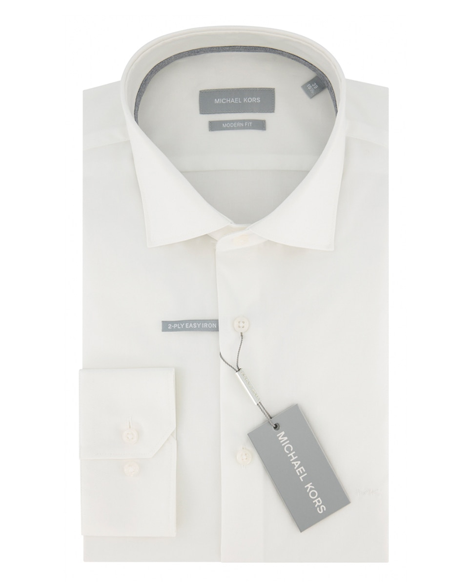 Camisa Formal Modern Fit - Branco Azul-claro-4