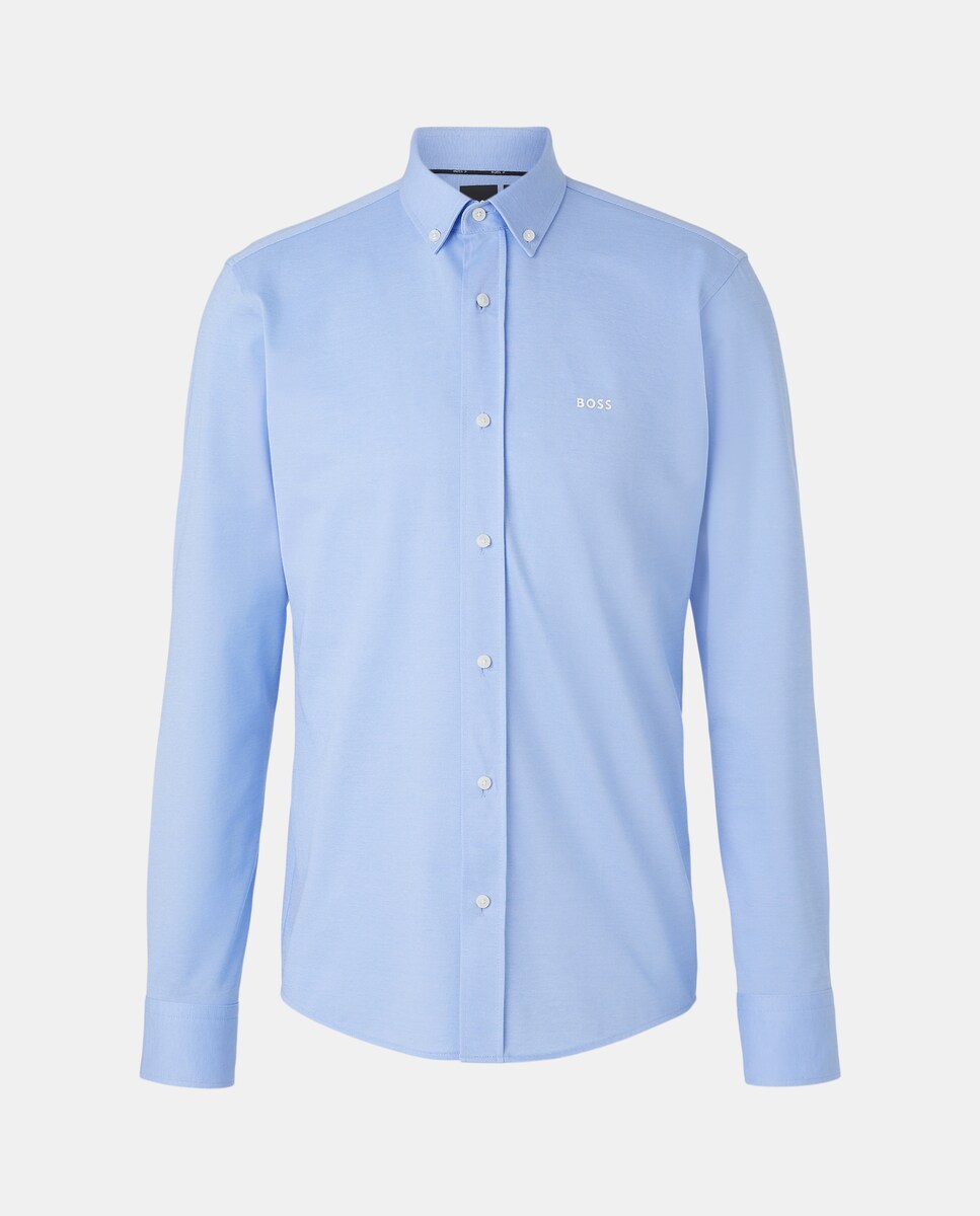 Camisa de Manga Comprida Azul-claro-4