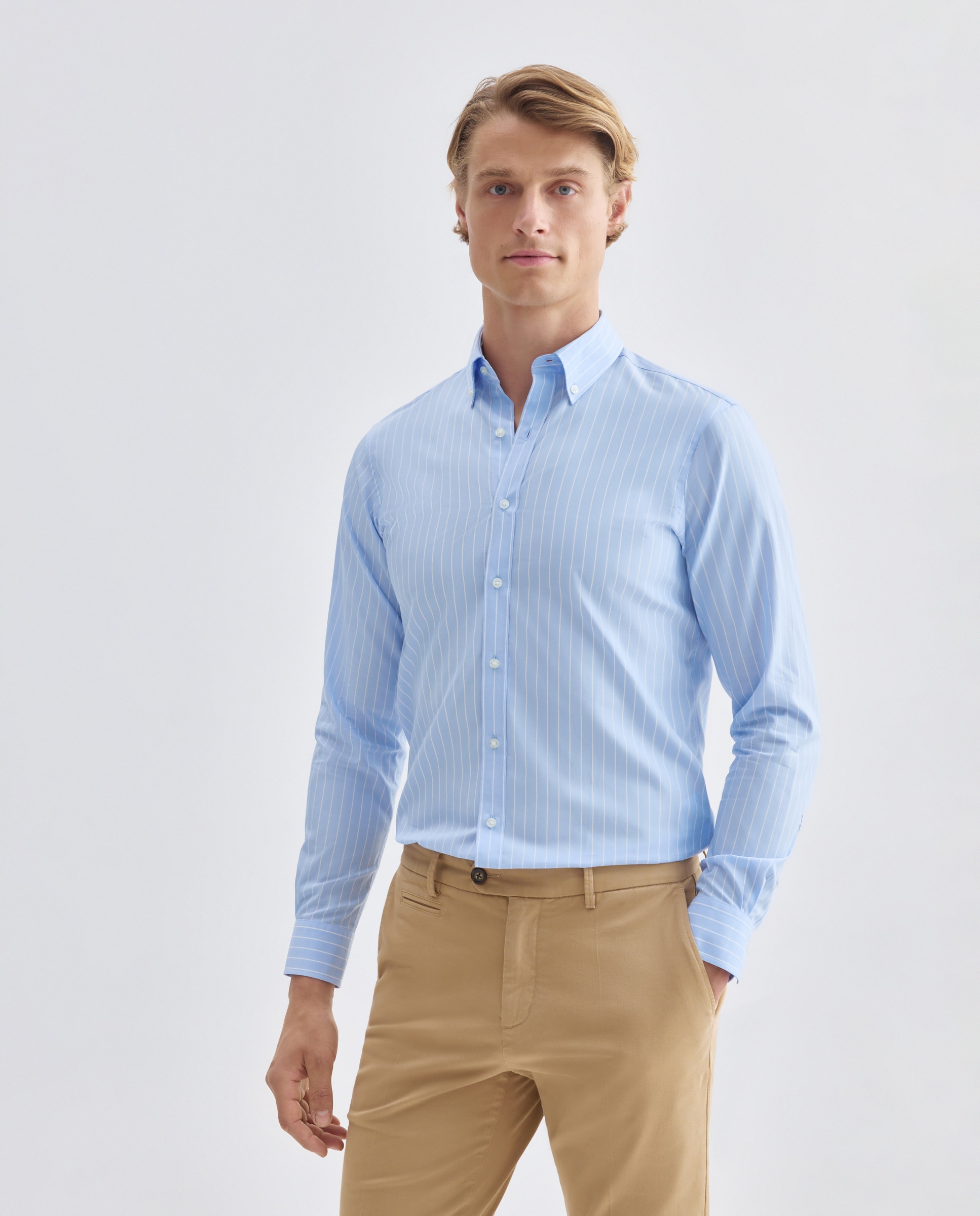 Imagen 1 de Camisa de hombre non iron Azul