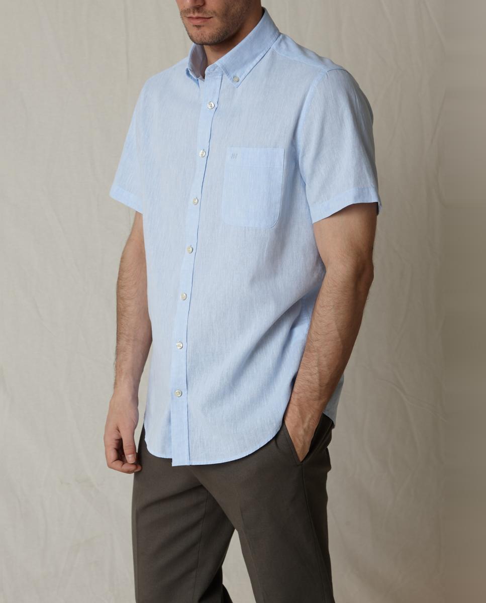 Camisa Casual Azul-claro-2