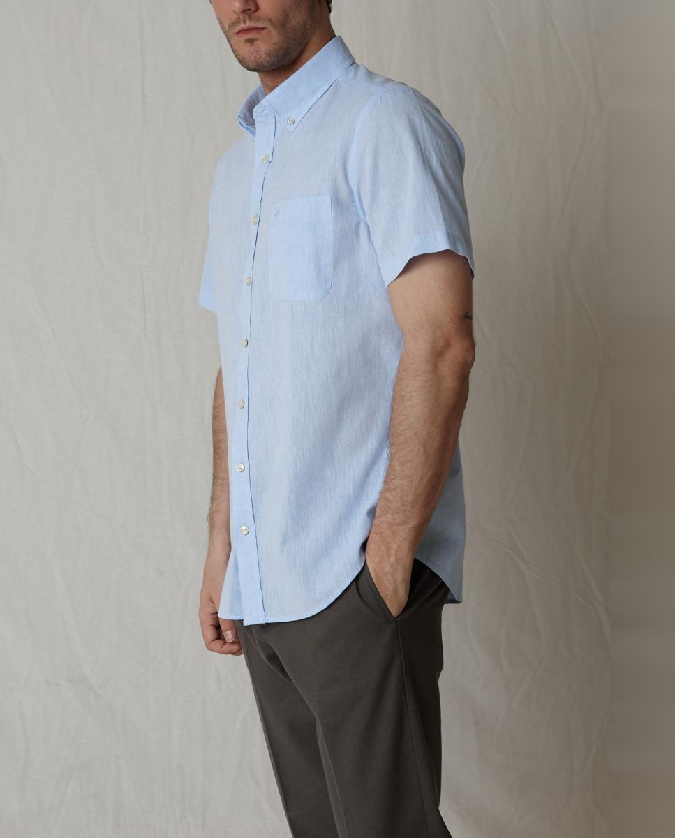 Camisa Casual Azul-claro-3