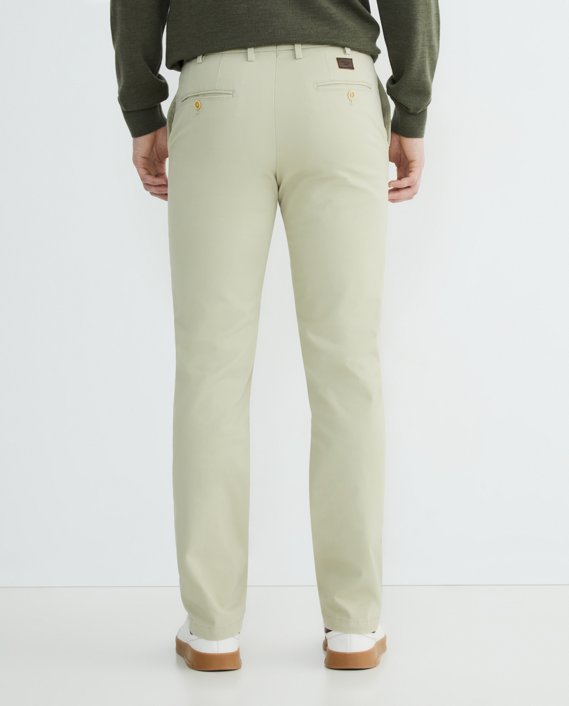Pantalón hombre chino regular fit algodón strech liso - Exigency - Beige Beige-3