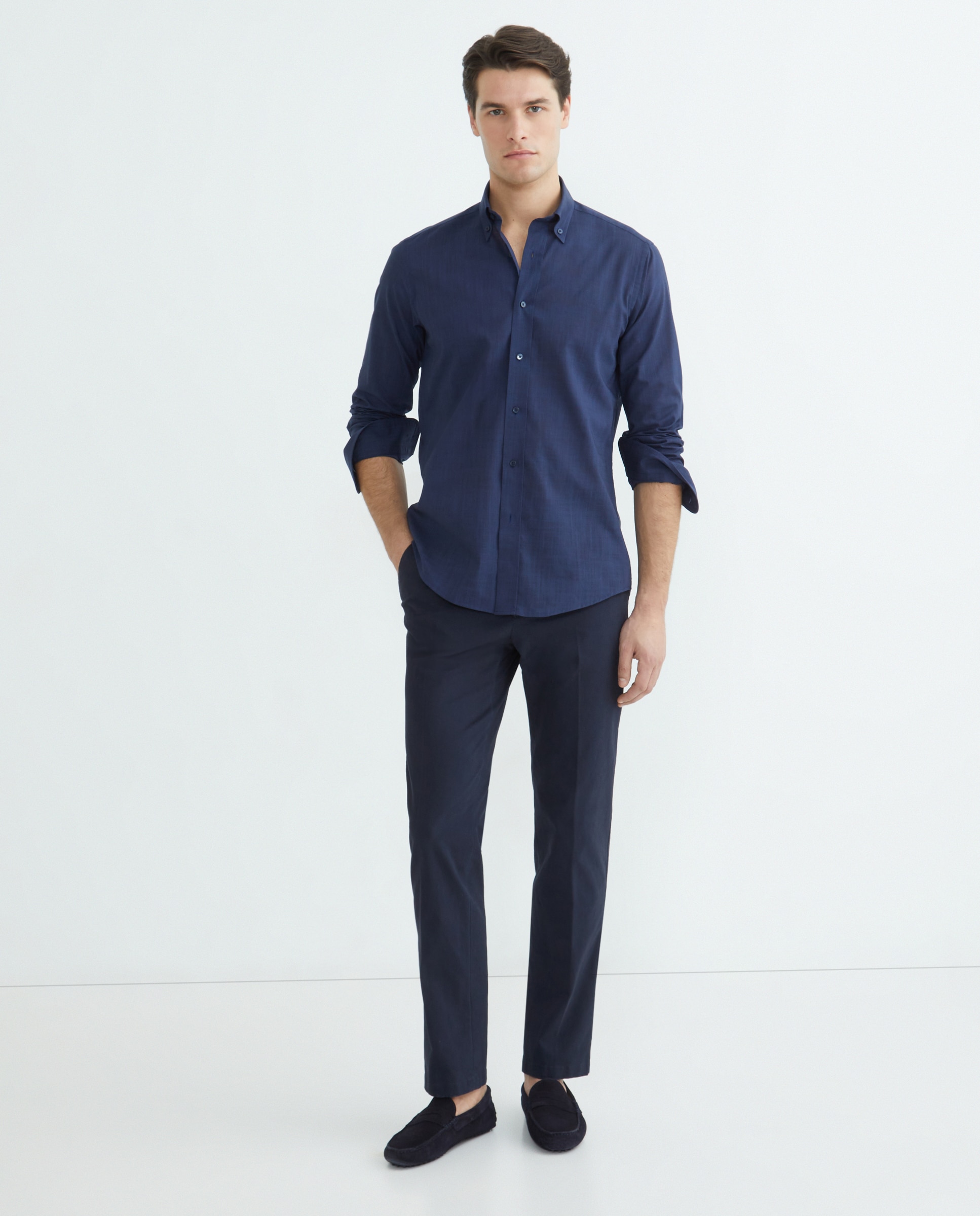 Imagem 0 de Calças Chino Regular Fit de Algodão Stretch Lisas