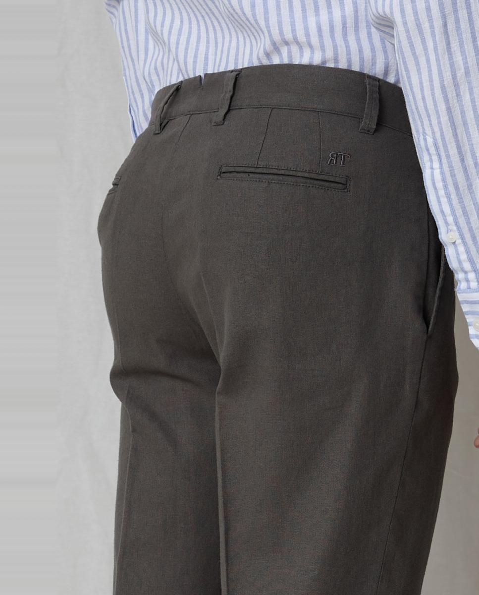 Calças Chino Desportivas Caqui-7