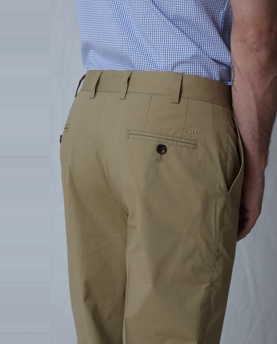 Calças Chino Desportivas Castanho-claro-6