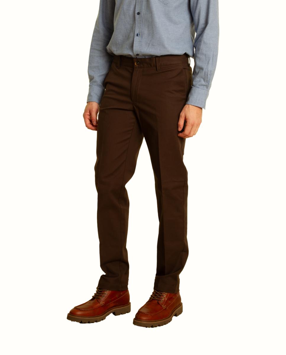 Pantalón chino - Roberto Torretta - Marrón Marrón-3